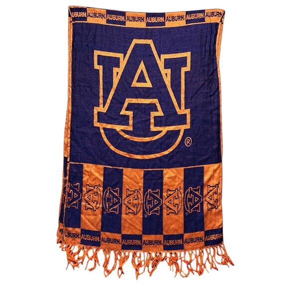 Auburn University Orange & Navy Blue Wrap / Scarf - Picture 4 of 6